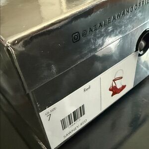 AKIRA AZALEA WANG SAWNEY RED LACE UP PATENT SANDAL Size 77